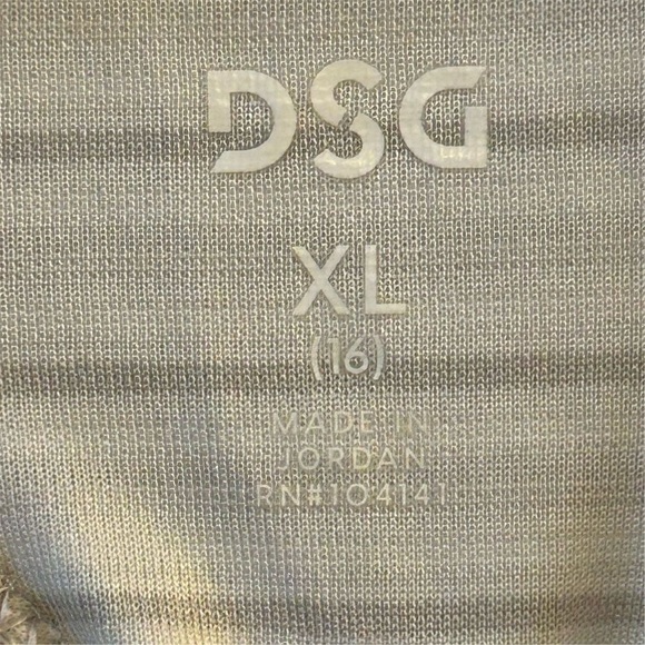 DSG Girls XL Striped Sleeveless Racerback Tank Top Gray Casual Summer - Picture 6 of 7